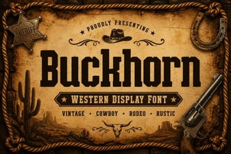 Craft Projects with Buckhorn Font's Western Charm